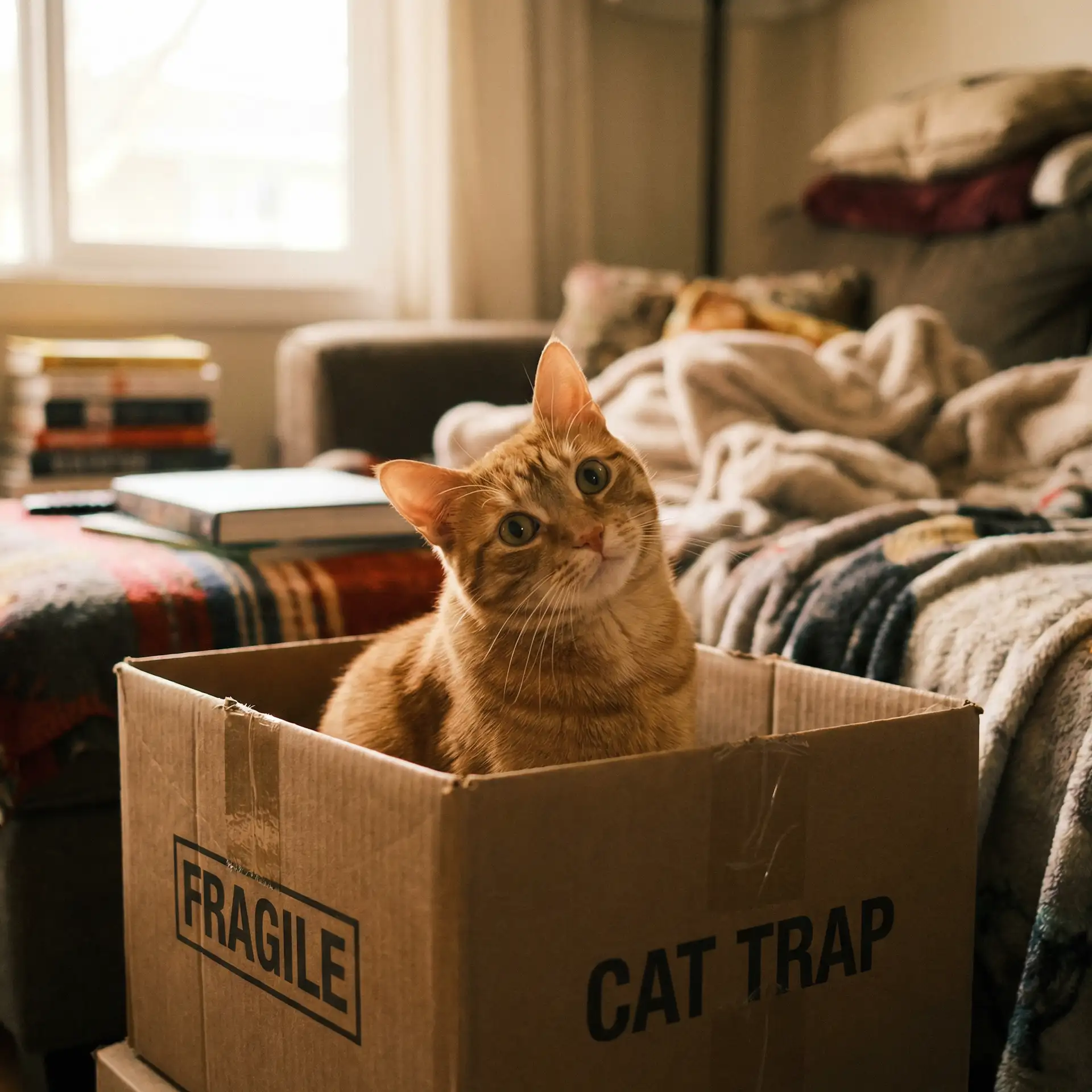 橘猫躲在纸箱里 - 英雄联盟礼包大全